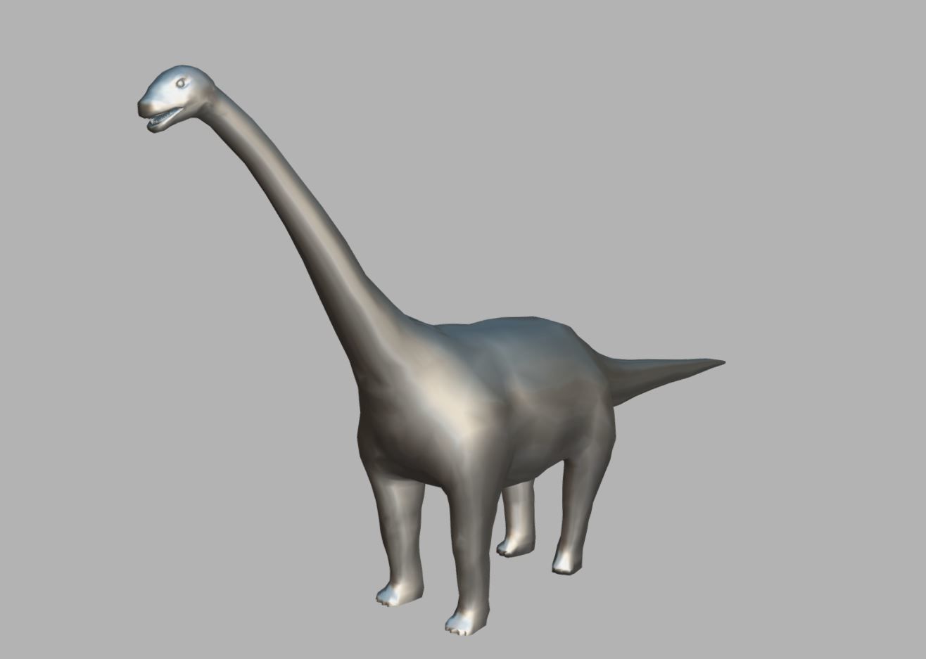 Sauropod Character Low-poly 3D model_7