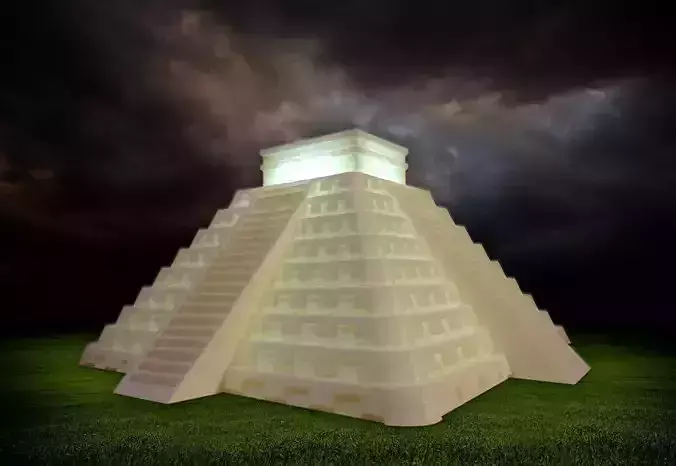 Temple of Kukulkan at Chichen Itza Desktop Model