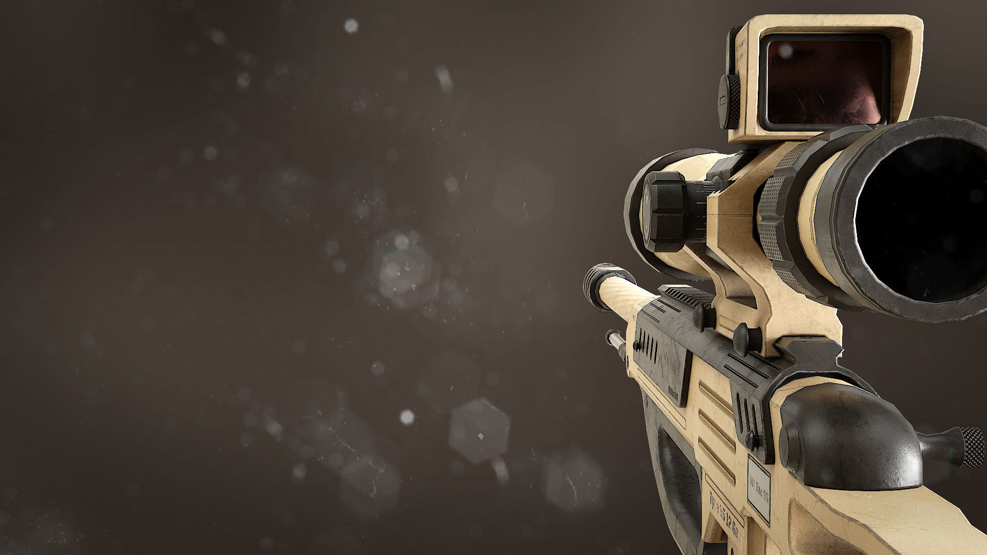 MK Tac-95 Sniper Rifle Low-poly 3D model_5