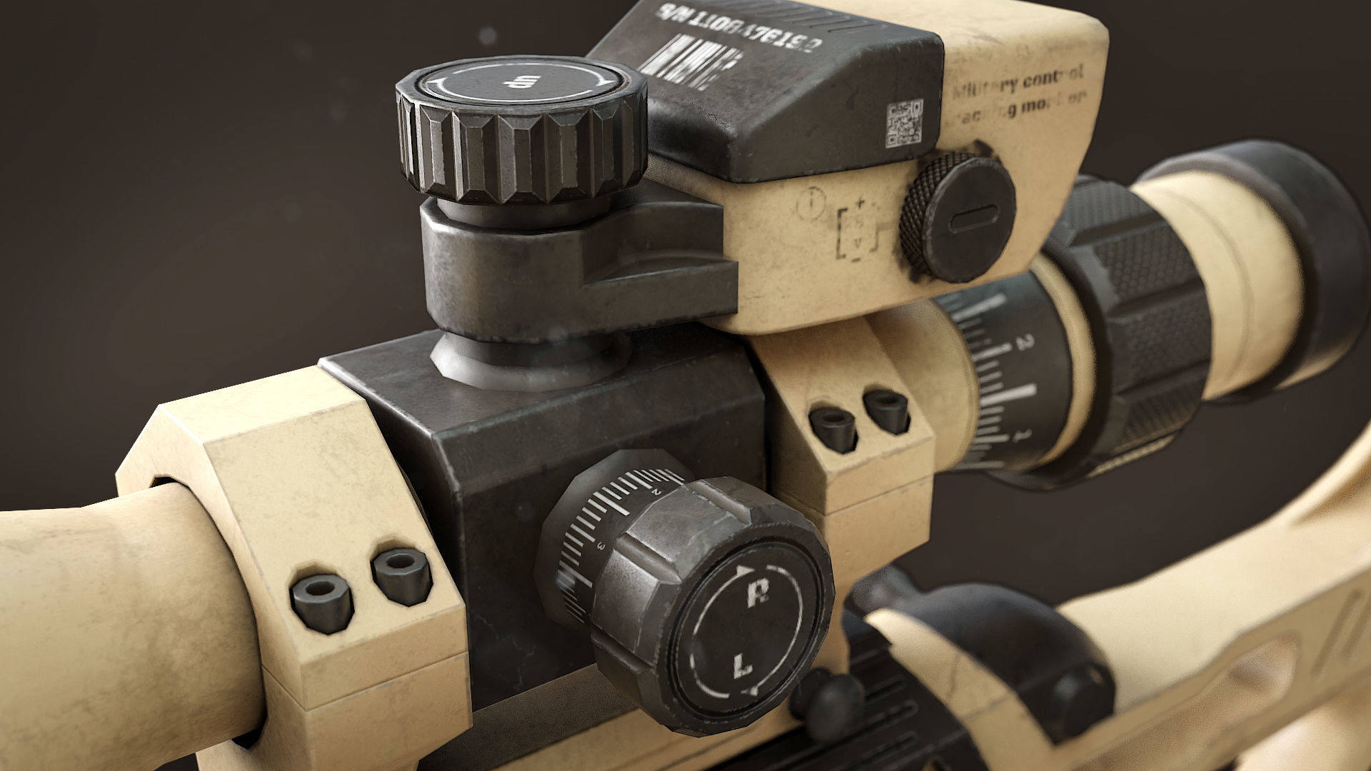 MK Tac-95 Sniper Rifle Low-poly 3D model_3