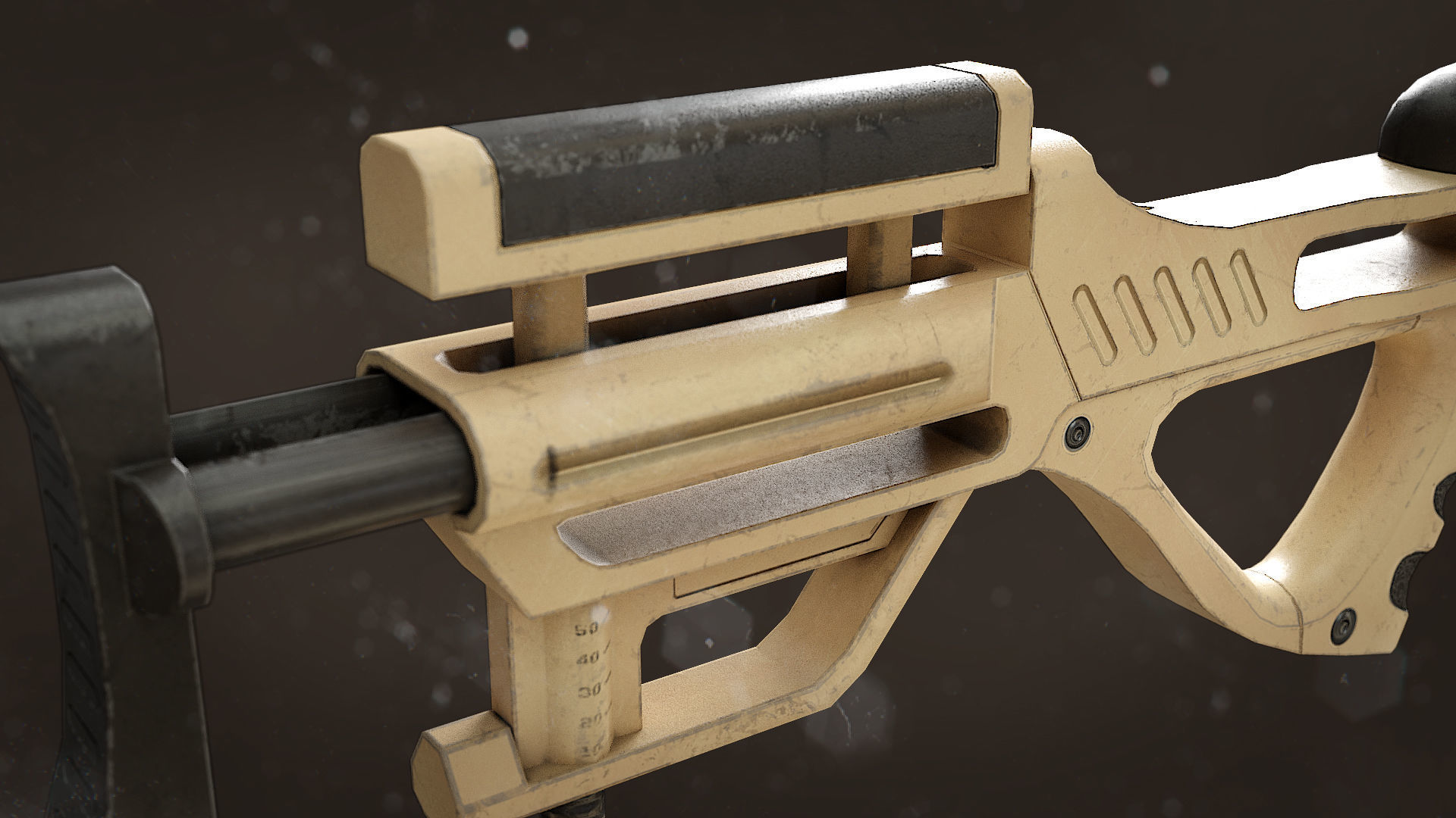 MK Tac-95 Sniper Rifle Low-poly 3D model_4