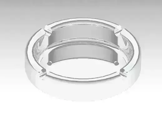 AshtrayAschenbecherPepeljara4fun silver ring Free 3D model