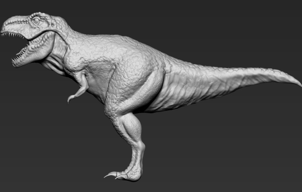 T-ReX t - rex dinosaur Low-poly 3D model_2