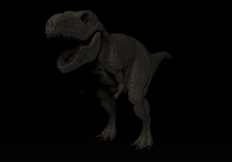 T-ReX t - rex dinosaur Low-poly 3D model_10