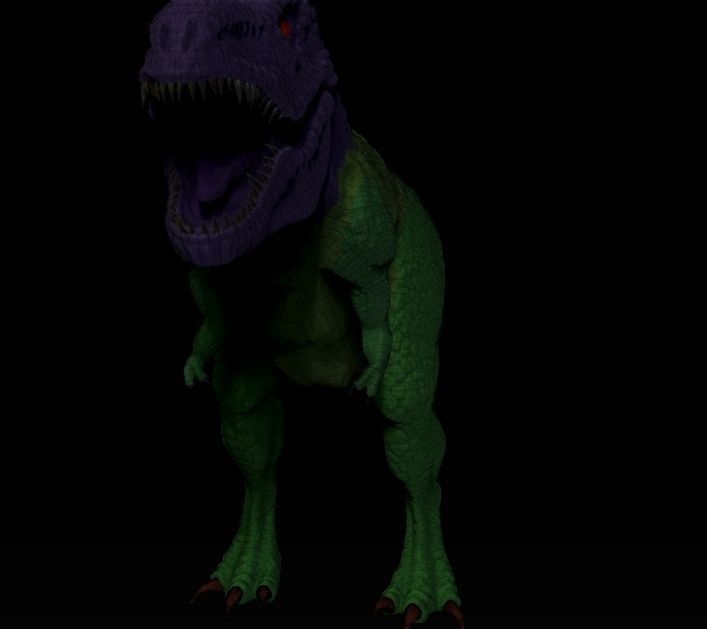 T-ReX t - rex dinosaur Low-poly 3D model_11