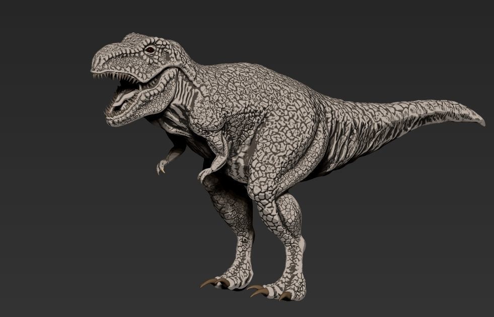T-ReX t - rex dinosaur Low-poly 3D model_5