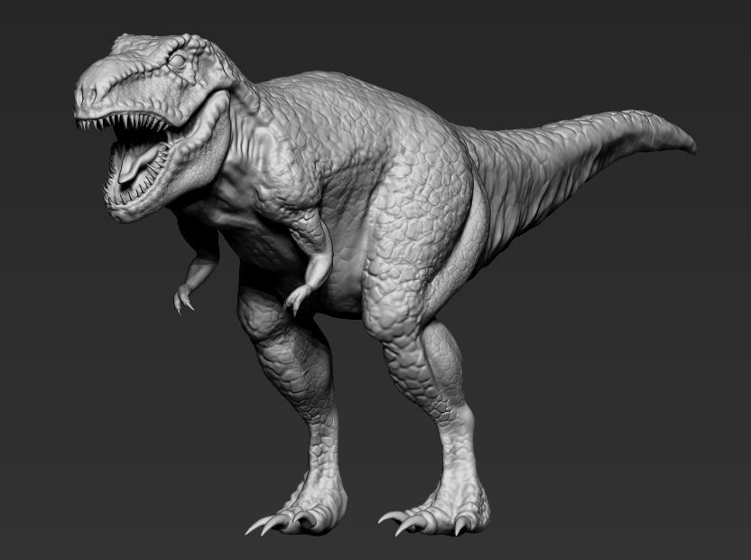T-ReX t - rex dinosaur Low-poly 3D model_8