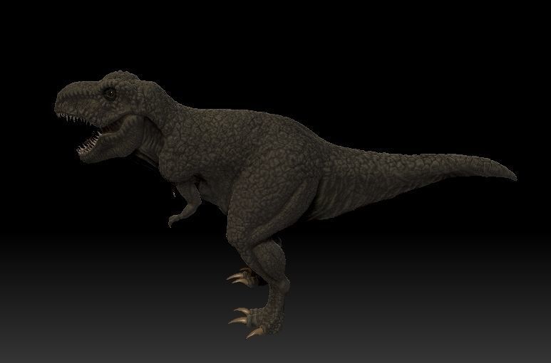 T-ReX t - rex dinosaur Low-poly 3D model_4