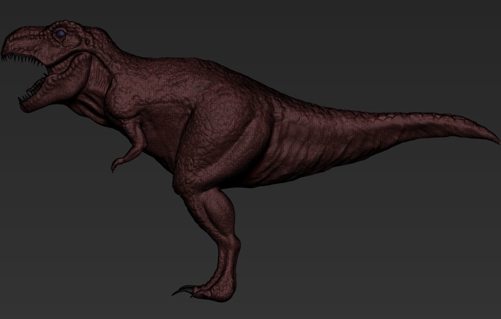 T-ReX t - rex dinosaur Low-poly 3D model_3