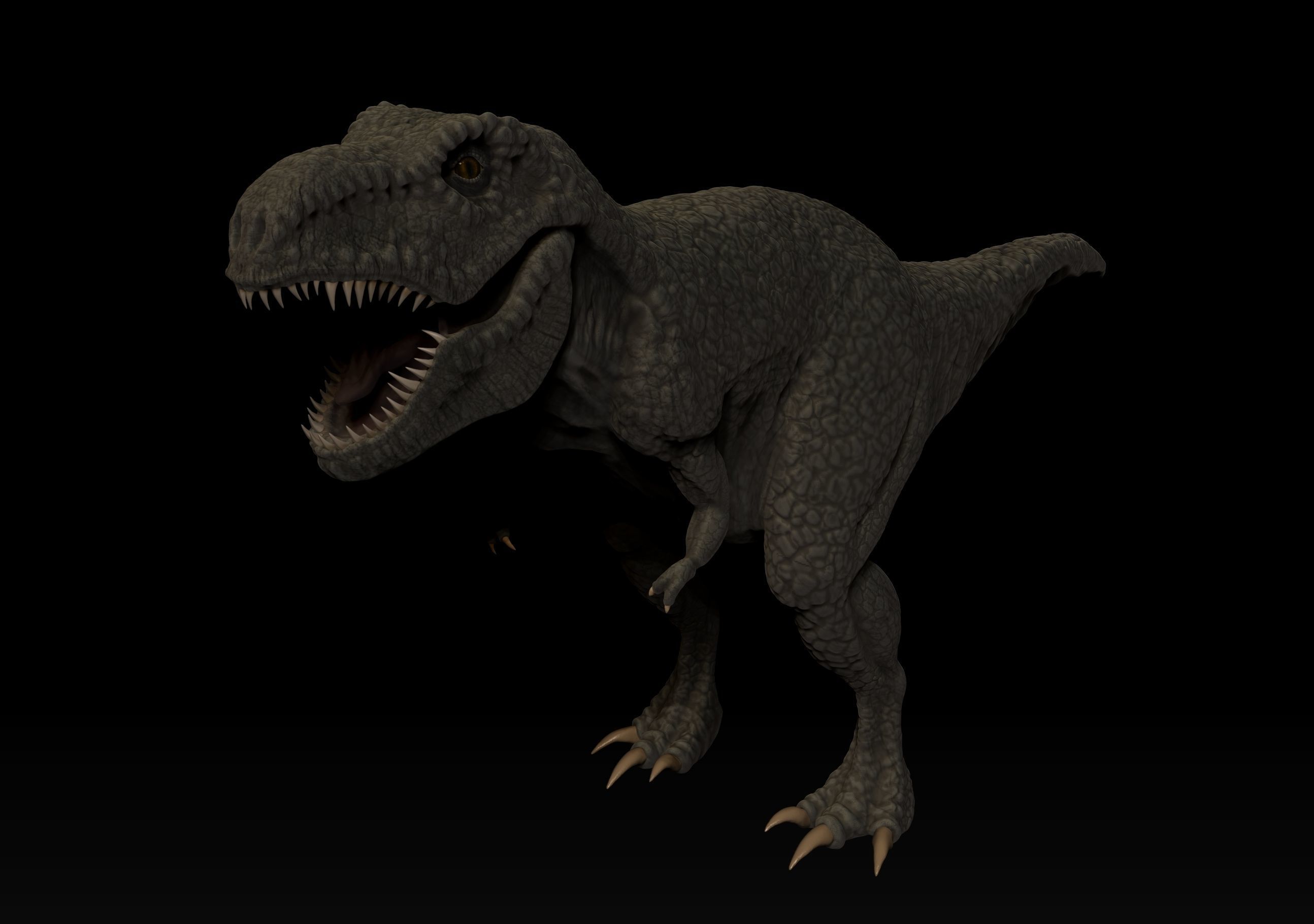 T-ReX t - rex dinosaur Low-poly 3D model_6