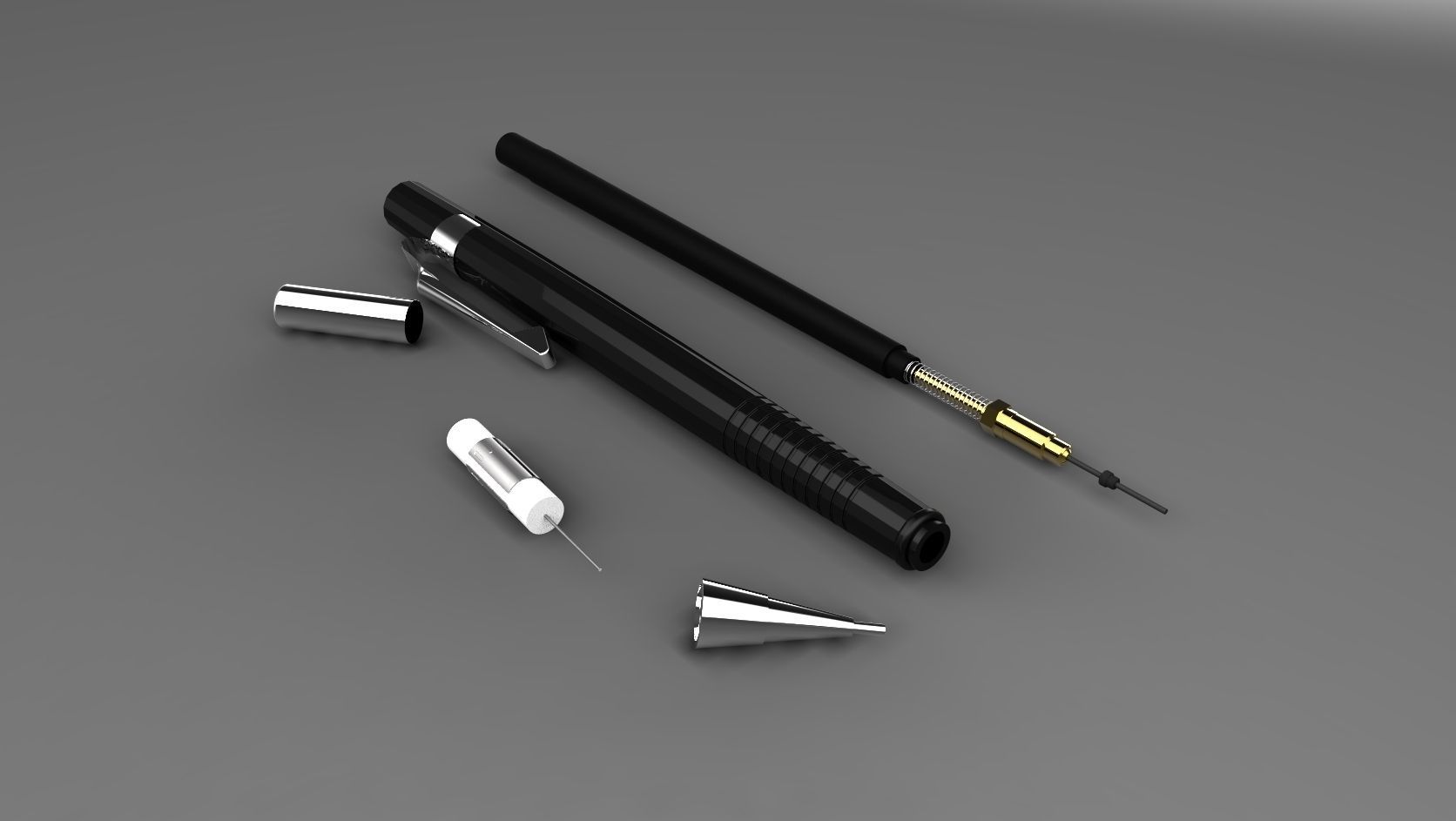 Lapiseira Mechanical Pencil Free 3D model_1