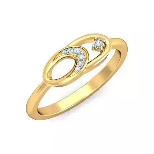 Oval Shaped Gold Ring With Diamonds 17