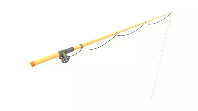 Fishing Pole Rigged 3D model