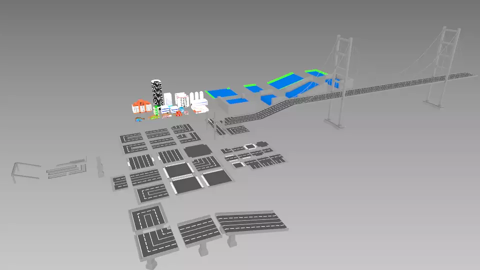 Cartoon Builds Free low-poly 3D model