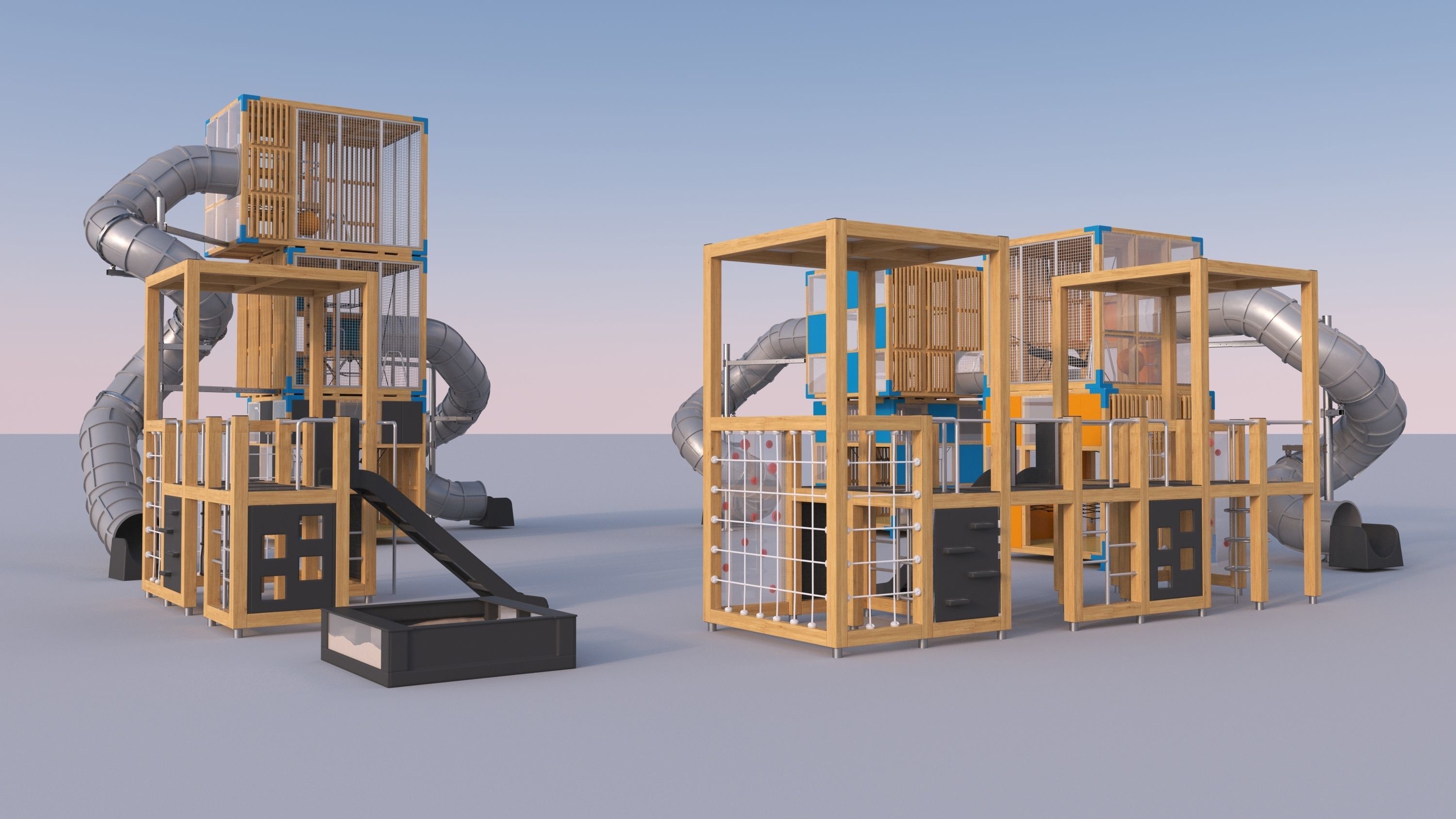 Modern playground 4 3D model_3