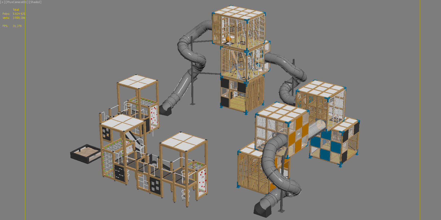 Modern playground 4 3D model_19