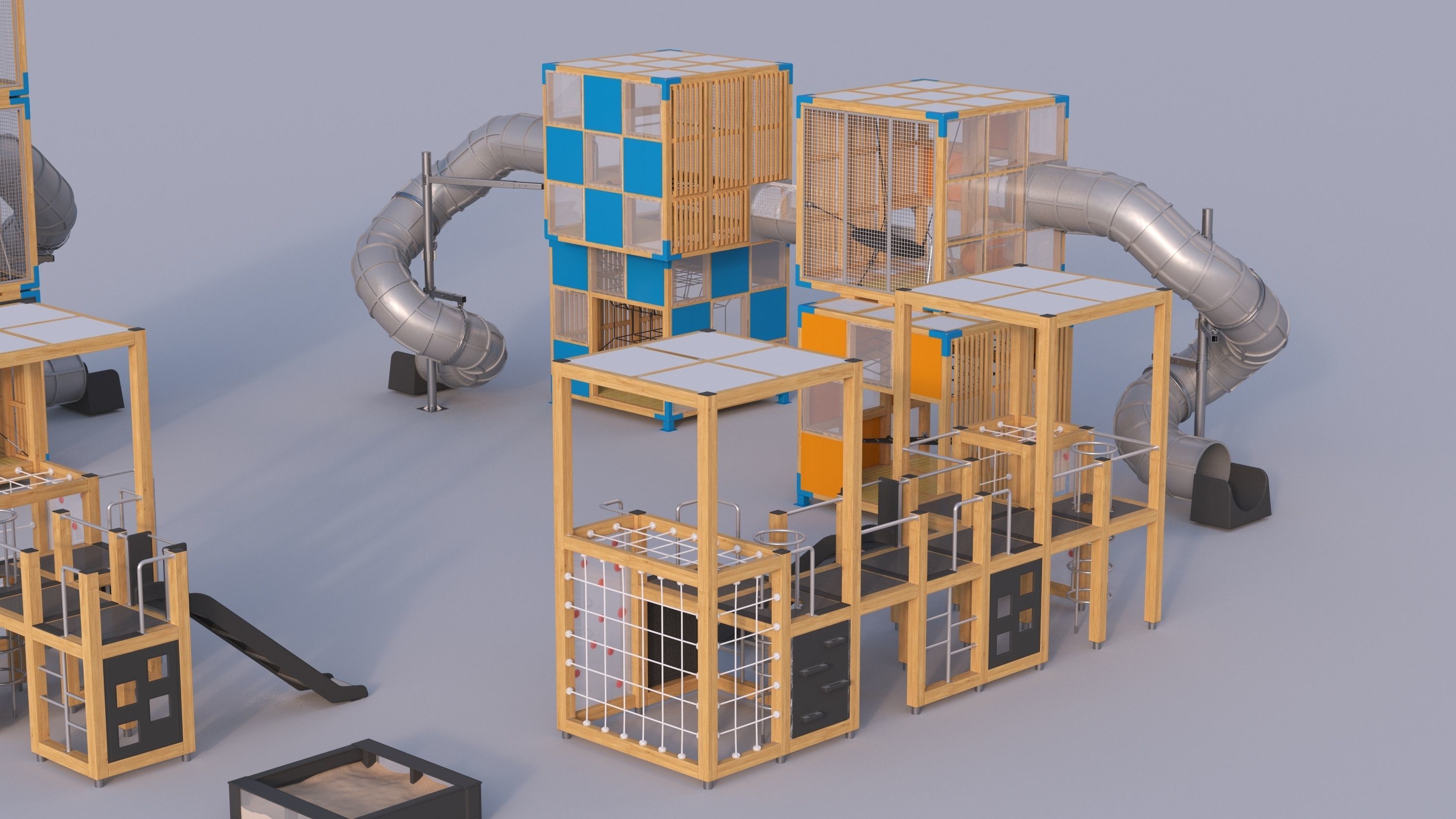 Modern playground 4 3D model_7