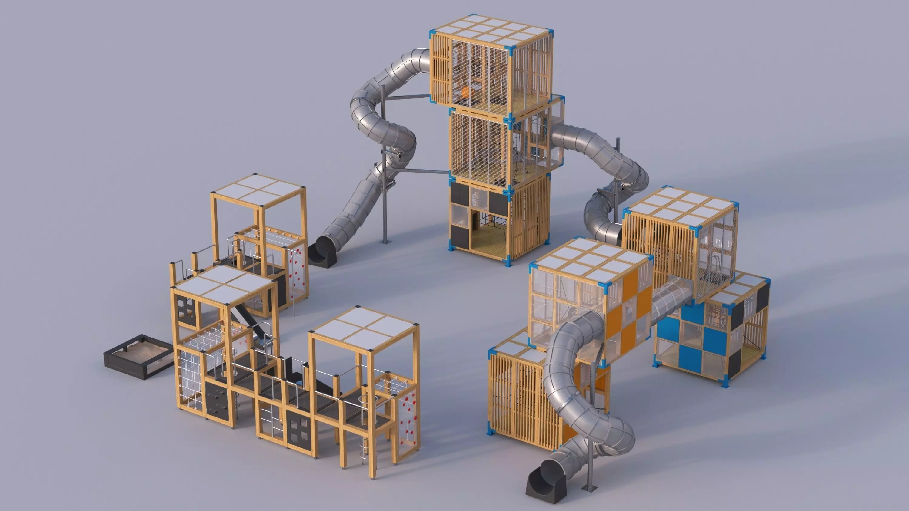 Modern playground 4 3D model_0