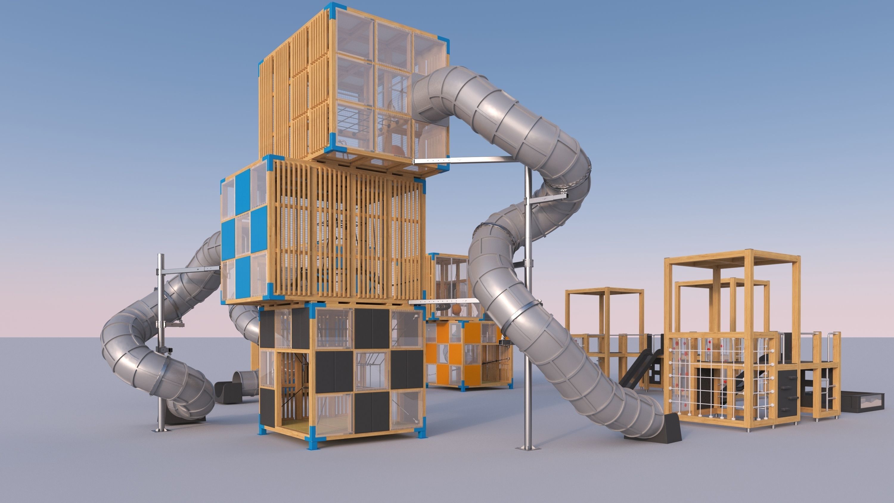Modern playground 4 3D model_2