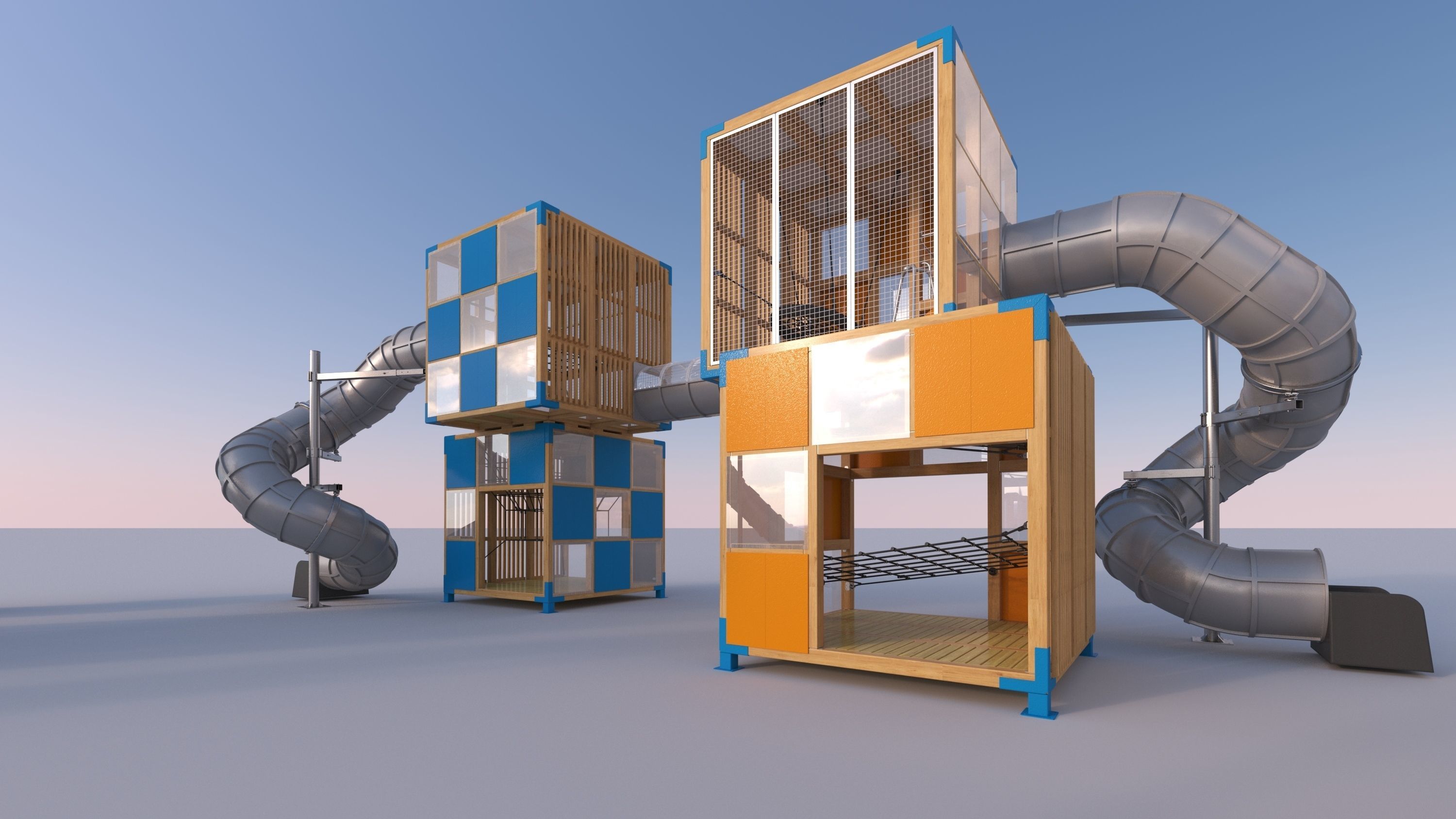 Modern playground 4 3D model_8