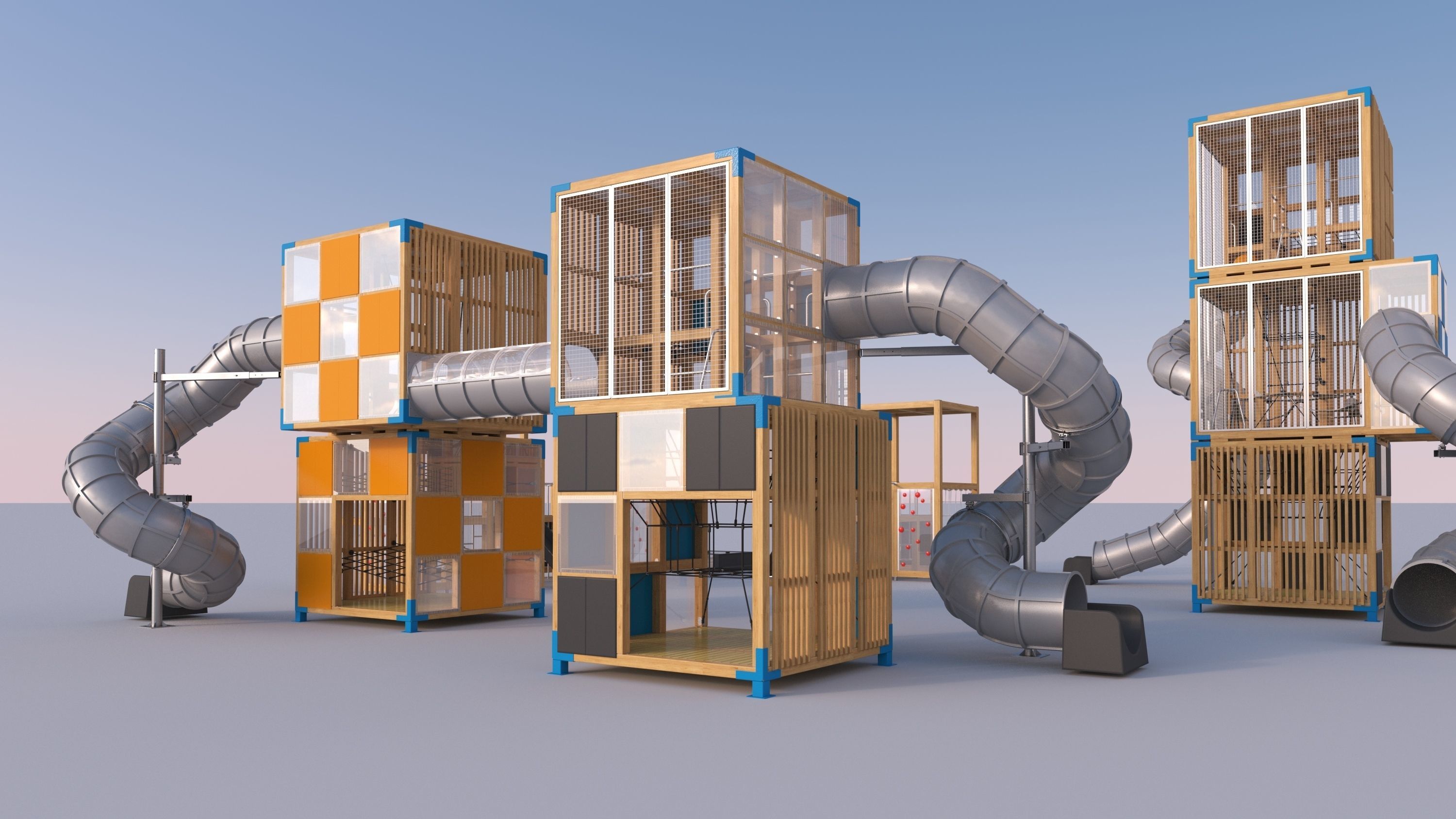 Modern playground 4 3D model_4