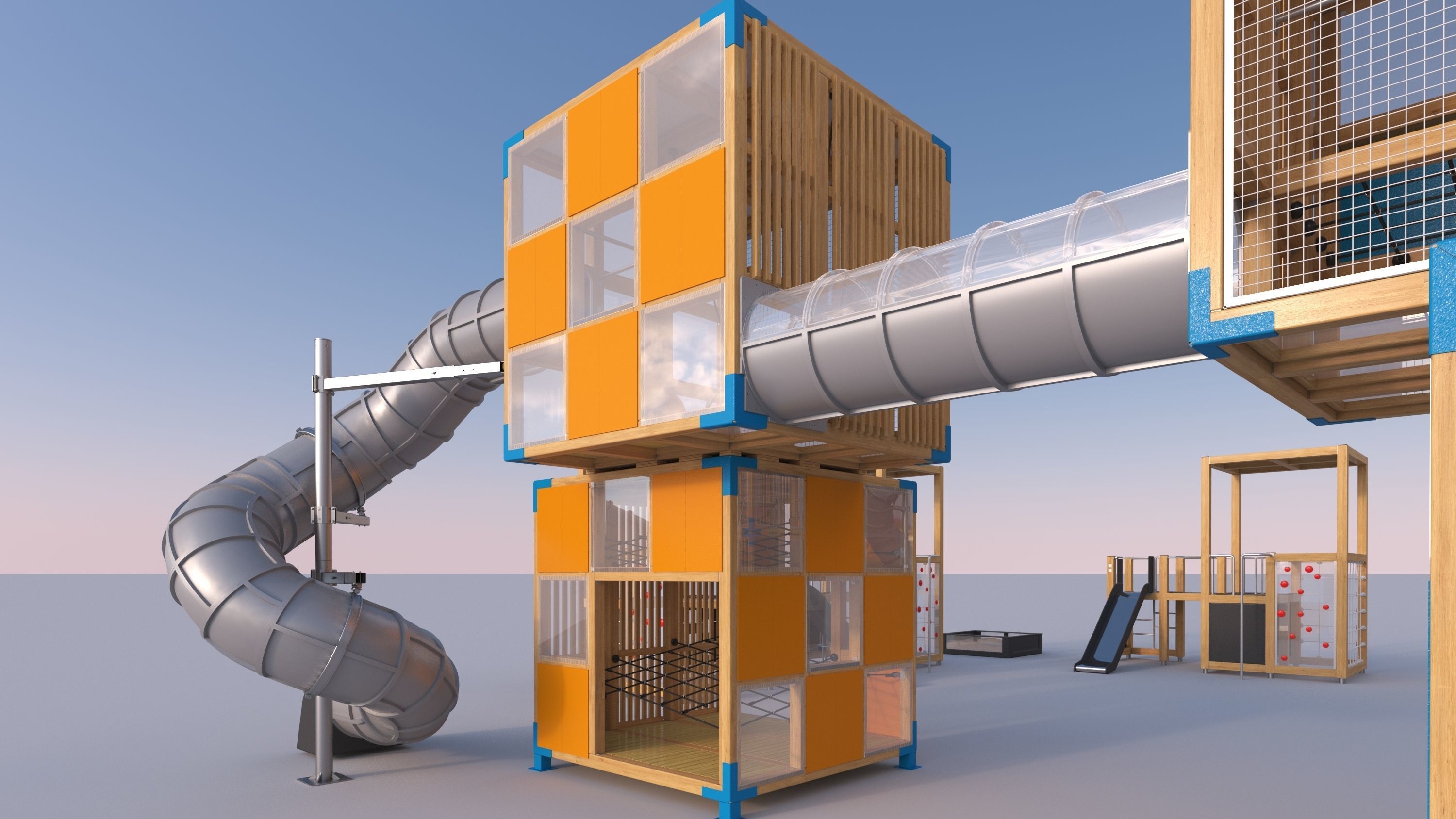 Modern playground 4 3D model_16