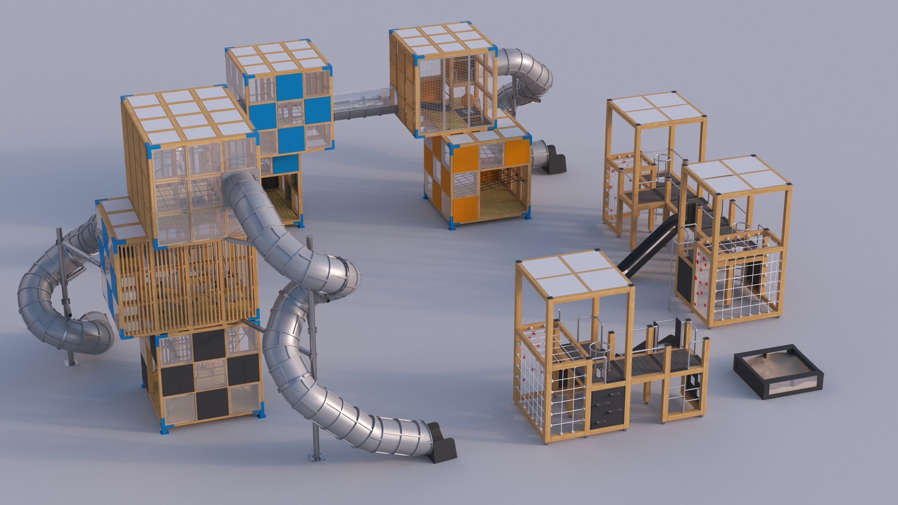 Modern playground 4 3D model_6