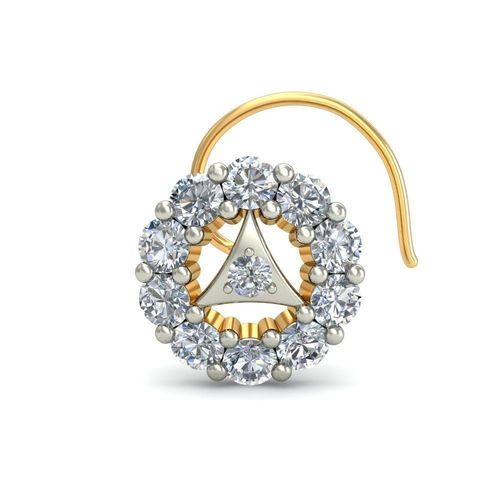 Round Shaped Nose Stud With Diamonds 3D print model