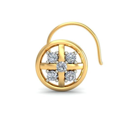 Round Shaped Nose Stud With Diamonds 1 3D print model