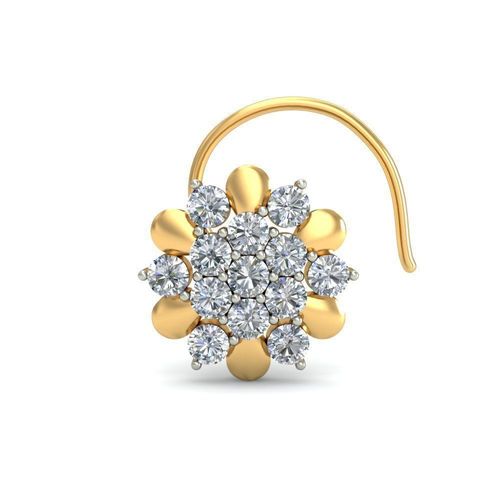 Flower Shaped Nose Stud With Diamonds 1 3D print model