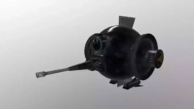 BattleBot Balck 2 Free low-poly 3D model