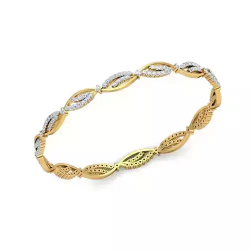 Twisted Gold Eternity Ring With Diamonds