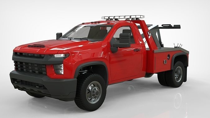 Silverado Wrecker Tow Truck 2021 Low-poly 3D model