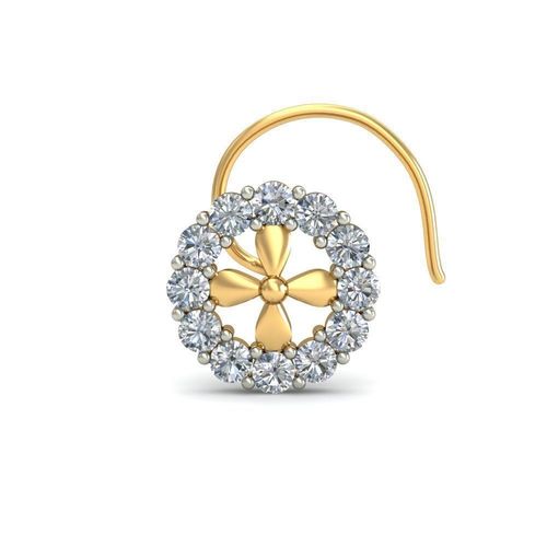 Flower Shaped Nose Stud With Diamonds 5 3D print model