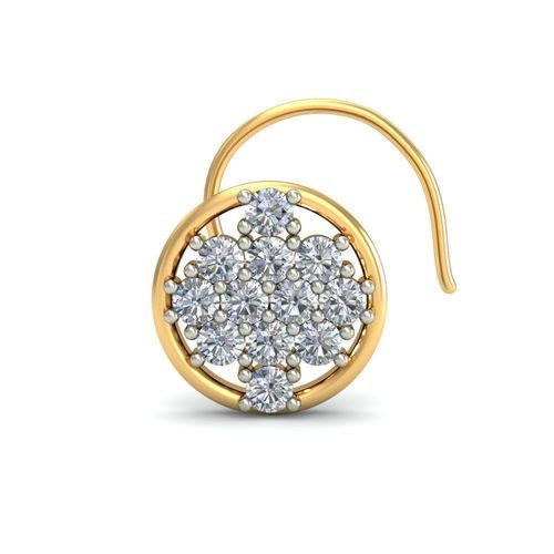 Round Shaped Nose Stud With Diamonds 4 3D print model