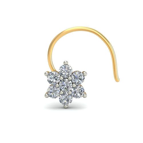 Flower Shaped Nose Stud With Diamonds 6 3D print model