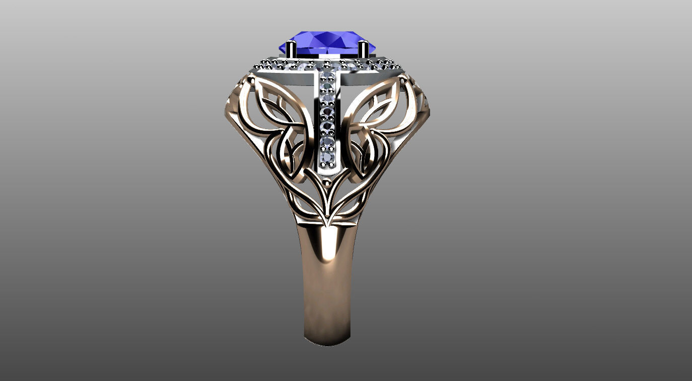lady ring  3D print model_3