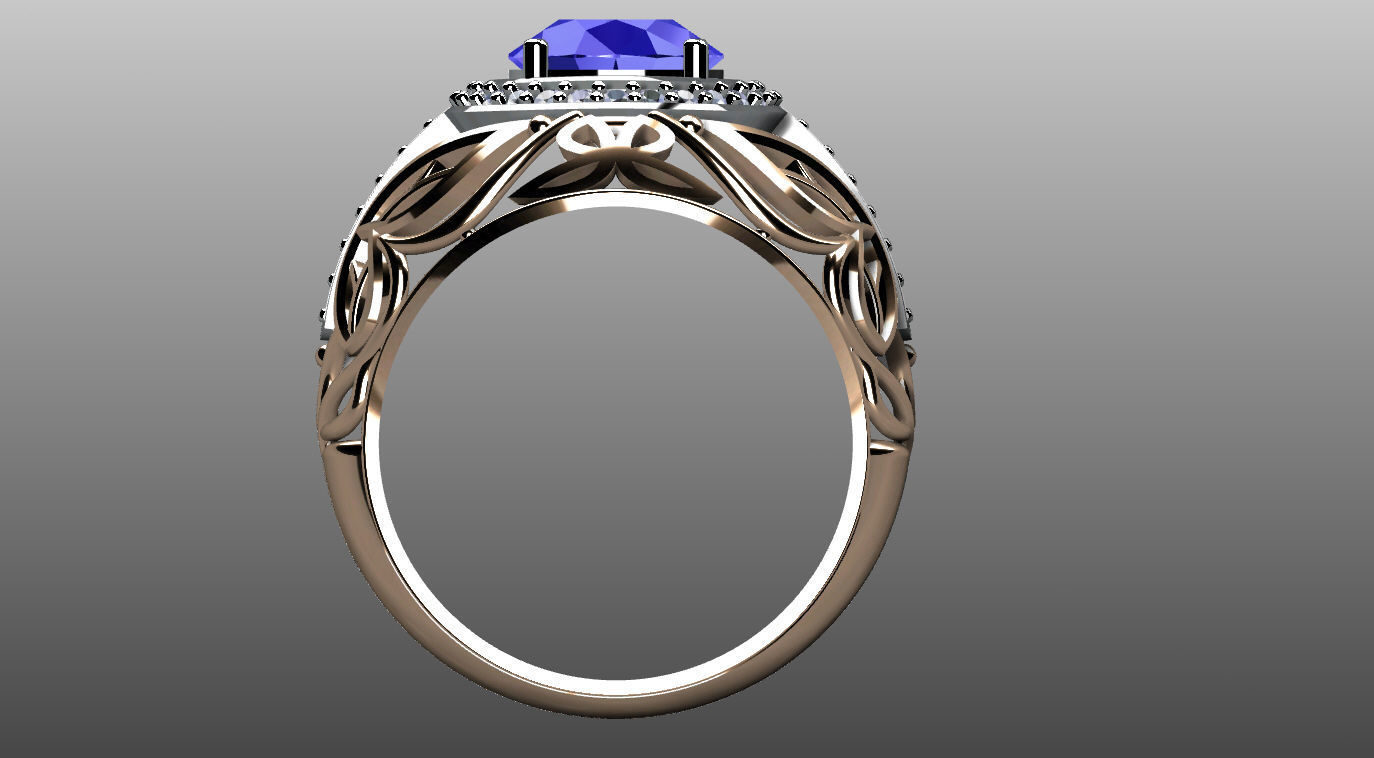 lady ring  3D print model_5