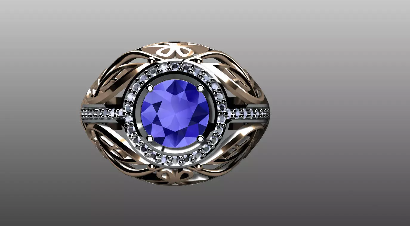 lady ring  3D print model_0