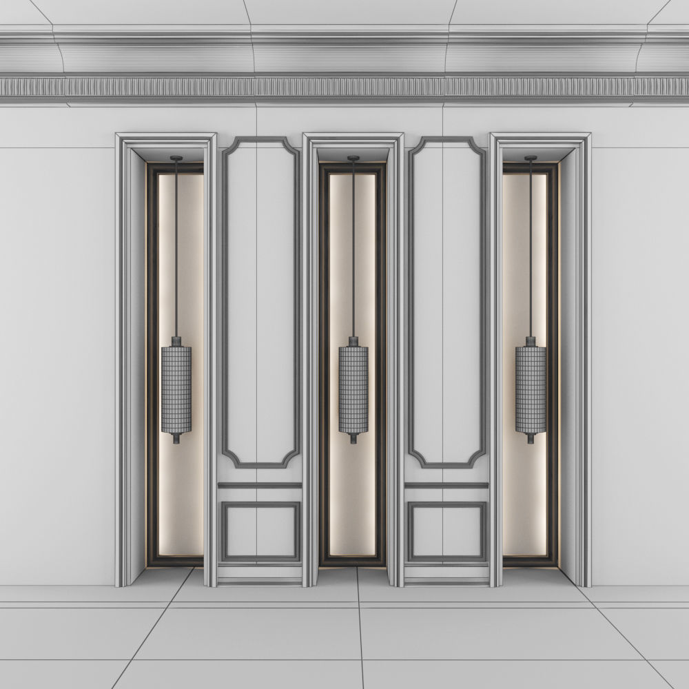 Classic Wall-Panel 3D model_2