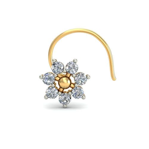 Flower Shaped Nose Stud With Diamonds 7 3D print model
