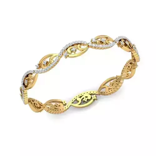 Twisted Gold Eternity Ring With Diamonds 1