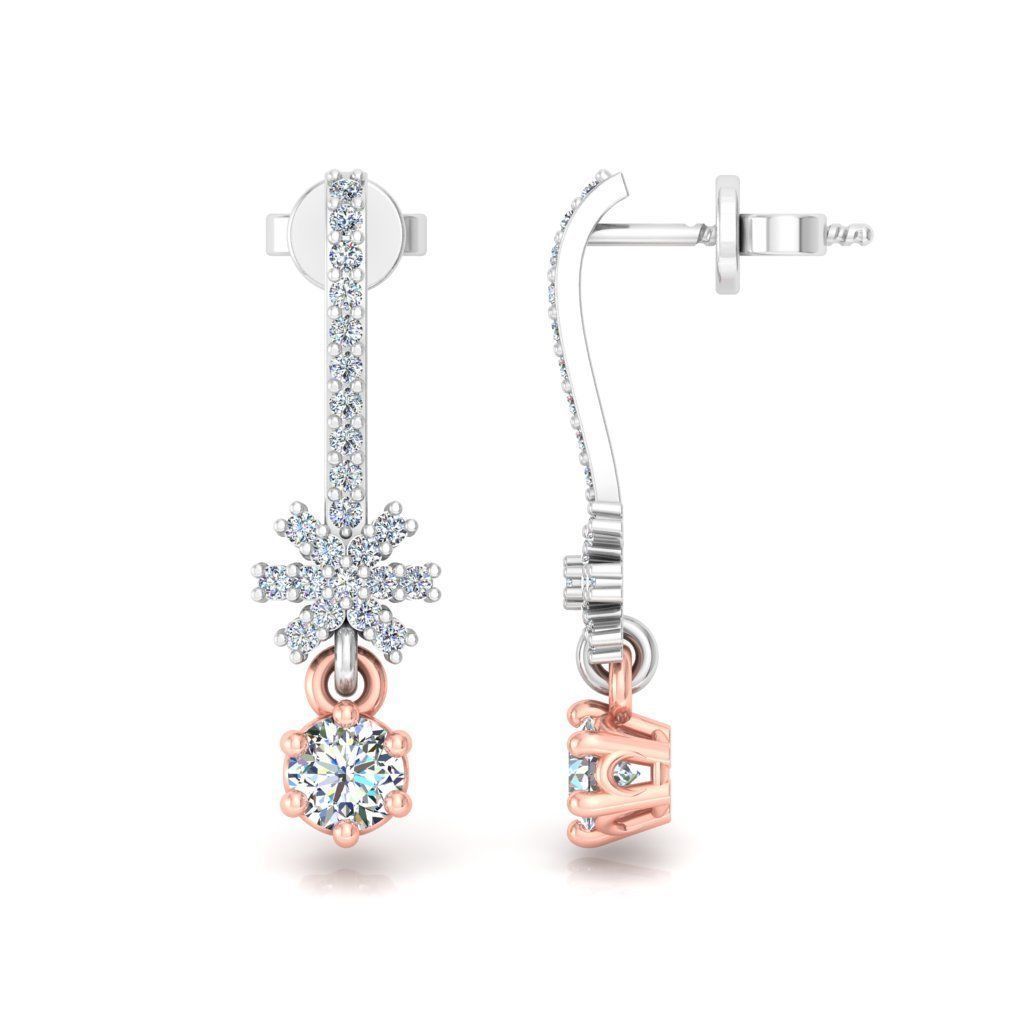 Drop Earrings With Diamonds 16 3D print model_2