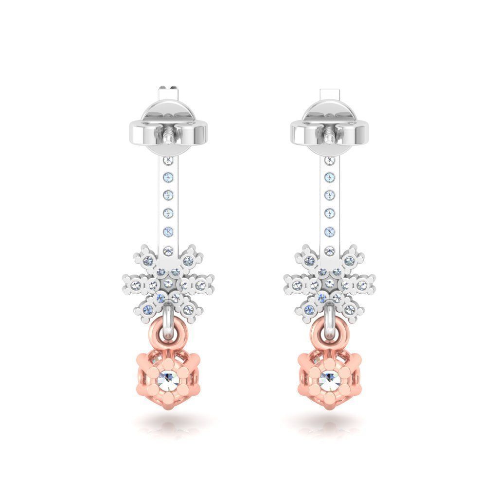 Drop Earrings With Diamonds 16 3D print model_3