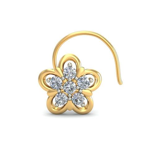 Flower Shaped Nose Stud With Diamonds 8 3D print model