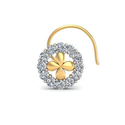 Flower Shaped Nose Stud With Diamonds 10 3D print model