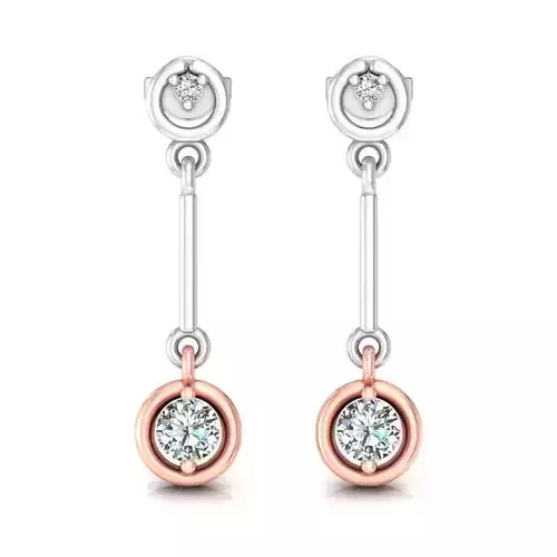 Round Shaped Drop Earrings With Diamonds 37