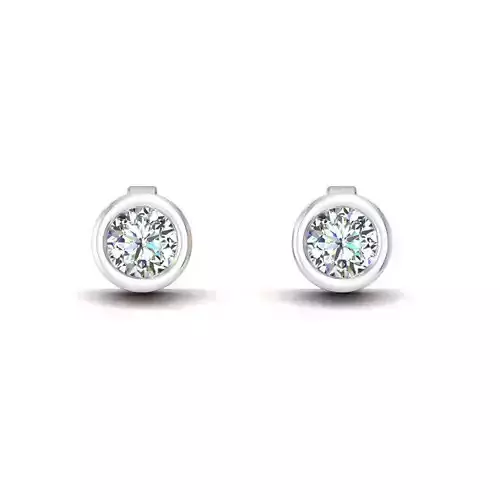 Round Shaped Earrings With Diamonds 11