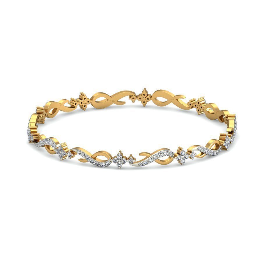 Loop Design Eternity Ring With Diamonds 3D print model_3