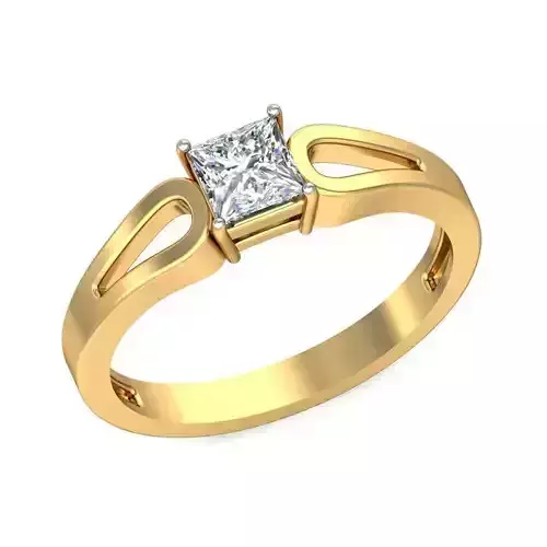Gold Loop Ring With Diamonds 21